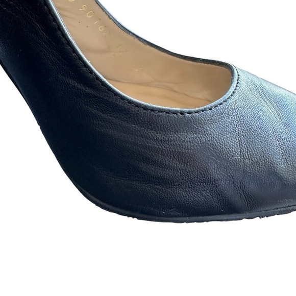 BRENDA ZARO WOMEN'S POINTED TOE BLACK LEATHER 4" HEEL W/ BUCKLE CLOSURE SIZE 37 - Picture 16 of 16